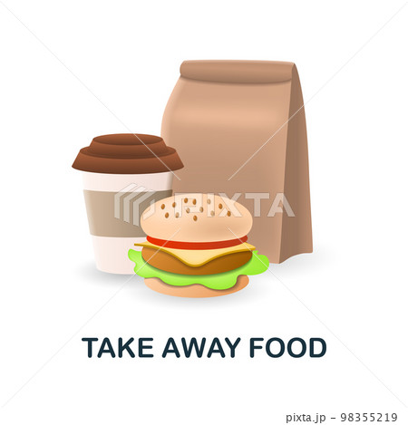 Take Away Food icon. 3d illustration from fast food collection. Creative Take Away Food 3d icon for web design, templates, infographics and more Take Away Food icon. 3d illustration from fast food collection. Creative Take Away Food 3d icon for web design, templates, infographics and more 98355219