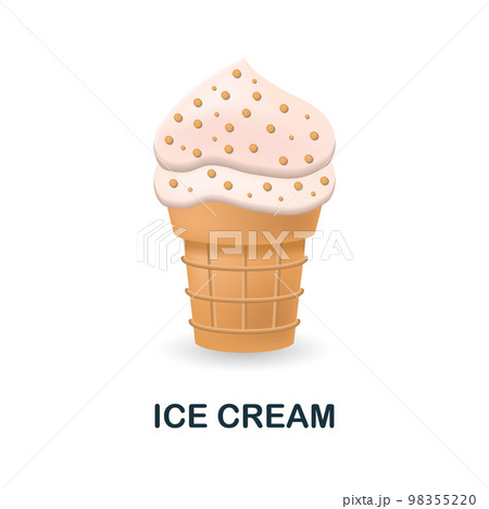 Ice Cream icon. 3d illustration from fast food collection. Creative Ice Cream 3d icon for web design, templates, infographics and more Ice Cream icon. 3d illustration from fast food collection. Creative Ice Cream 3d icon for web design, templates, infographics and more 98355220