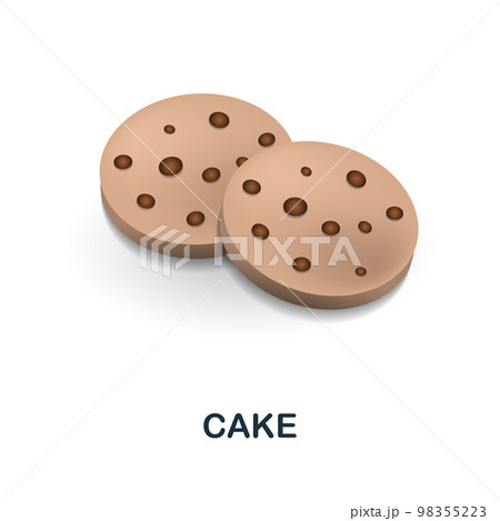 Cake icon. 3d illustration from fast food collection. Creative Cake 3d icon for web design, templates, infographics and more Cake icon. 3d illustration from fast food collection. Creative Cake 3d icon for web design, templates, infographics and more 98355223