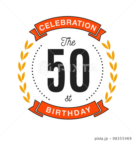 Fifty Years Birthday Celebration Logotype 50th Stock Vector (Royalty Free)  587013590 | Shutterstock | Invitaciones, Bordes