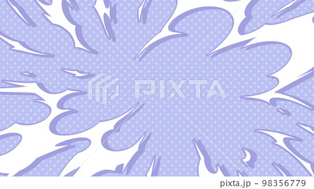 アメコミ風_破裂っぽい爆発のエフェクトの背景_紫_16:9 98356779