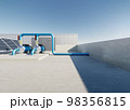 3d rendering of water pump station. 98356815