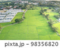 Land and housing estate in aerial view. 98356820