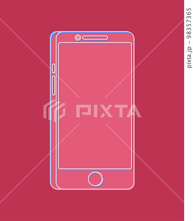 Vector flat icon of phone with keypad and display. 98357365