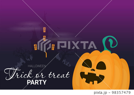 Halloween background flat design vector 98357479