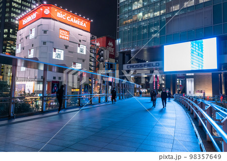 《東京都》秋葉原電気街・都市夜景 98357649