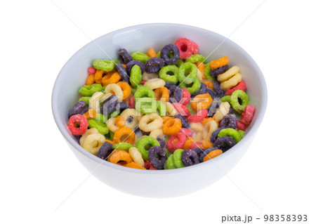 fruit rings with milk isolated 98358393