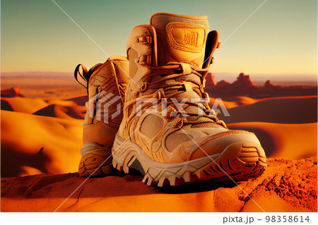 Trekking shoes with the Ukrainian flag. Military footwear 98358614