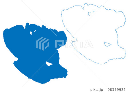 Lake Trasimeno (Italian Republic, Italy) map vector illustration, scribble sketch Lago di Trasimene or Thrasimene map 98359925