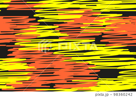 Red and Yellow Hatched Blots Seamless Background 98360242