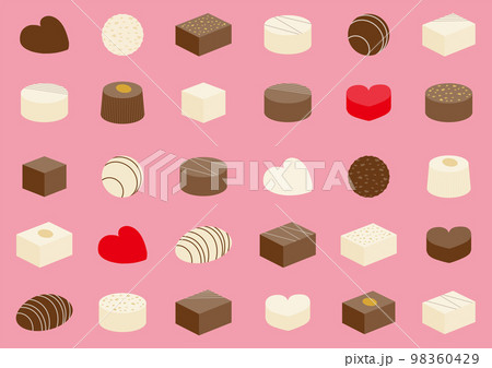 チョコレートのイラストの背景_バレンタインデー 98360429