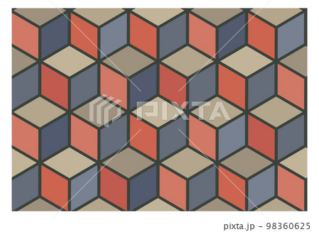 Color seamless pattern. Cube ornament. Decorative tile 98360625