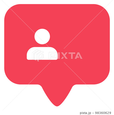 Follower counter in speech bubble style. Web interface element 98360629