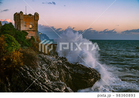 Coastal Storm in Nervi Coastal Storm in Nervi 98360893