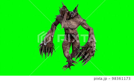 Demon mutant mythical monster 3d render imageのイラスト素材 [98361173] - PIXTA