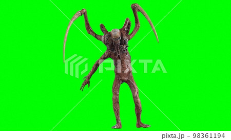Demon mutant mythical monster 3d render image 98361194