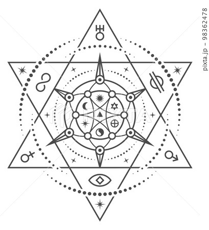 Spiritual ritual element. Ancient astrology sacred geometry Spiritual ritual element. Ancient astrology sacred geometry 98362478