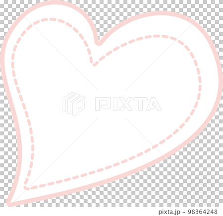 Simple and pretty pink heart-shaped frame - Stock Illustration [98364248] -  PIXTA