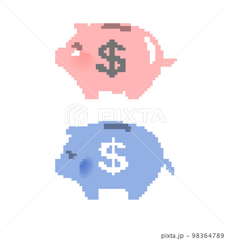 ブタの貯金箱　ドルマーク 98364789