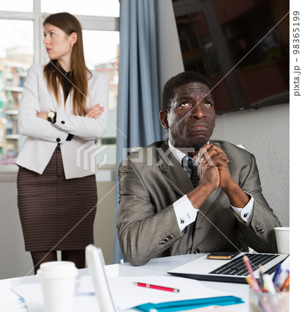 Frustrated man after quarrel in office Frustrated man after quarrel in office 98365199