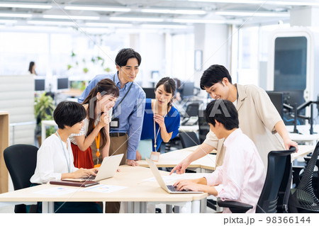 会議　エンジニア　ビジネス　オフィス　オフィスカジュアル 98366144