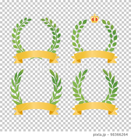 緑のリースと黄金リボン 緑のリースと黄金リボン 98366264
