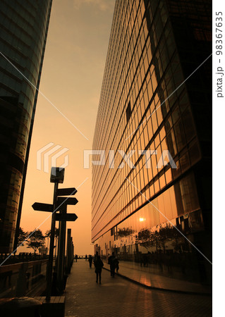 sunset at China Ferry Terminal, hong kong 5 Jan 2013 98367635