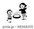 ドッヂビーのモノクロイラスト 98368205