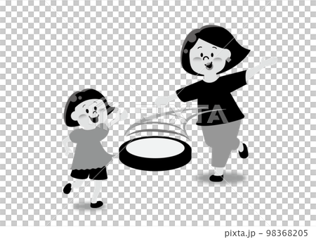 Dodgebee monochrome illustration 98368205
