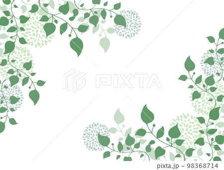 北欧風花素材 背景 フレーム おしゃれ 水彩 花 緑 植物 北欧風花素材 背景 フレーム おしゃれ 水彩 花 緑 植物 98368714