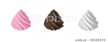 ホイップクリーム・チョコレートのセット ストロベリー、チョコレート、ホワイト ホイップクリーム・チョコレートのセット ストロベリー、チョコレート、ホワイト 98368859
