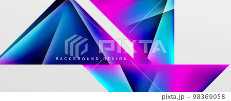 Triangle fluid color gradient abstract background. Vector Illustration For Wallpaper, Banner, Background, Card, Book Illustration, landing page 98369058