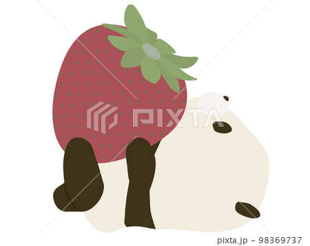 いちごとパンダのイラスト素材 [98369737] - PIXTA