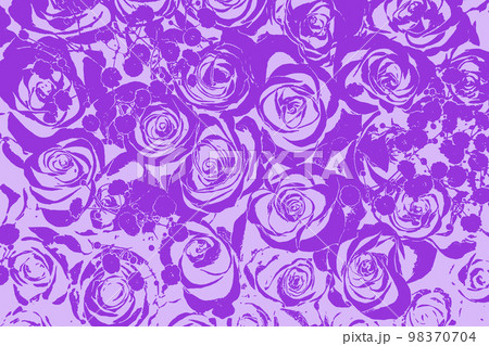 たくさんの紫薔薇の壁紙のイラスト素材 [98370704] - PIXTA
