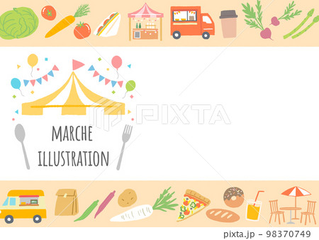 マルシェのイメージイラスト 98370749