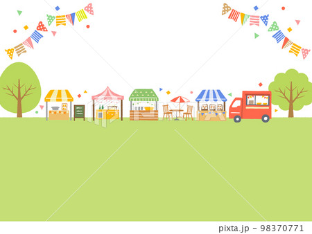 マルシェの背景イラスト マルシェの背景イラスト 98370771