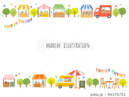 マルシェのフレームイラスト 98370781