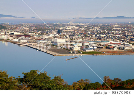 本丸からの眺望・北西・米子城跡（鳥取県・米子市） 98370908