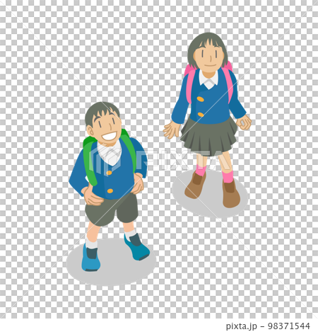 仰望天空的小學生 98371544