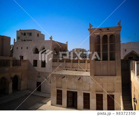 Exterior view to Sheikh Isa Bin Ali Al Khalifa house and mosque, Manama, Bahrain Exterior view to Sheikh Isa Bin Ali Al Khalifa house and mosque, Manama, Bahrain 98372350