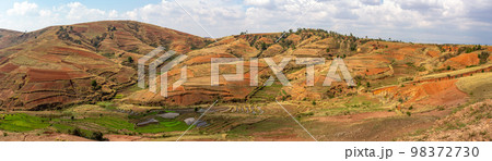 Devastated central Madagascar landscape - Betafo, Vakinankaratra Madagascar 98372730