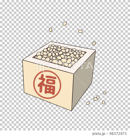 福豆　日本の年中行事「節分」のイラスト素材 98372871