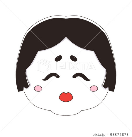 節分　おたふく（福の神）のイラスト素材 98372873