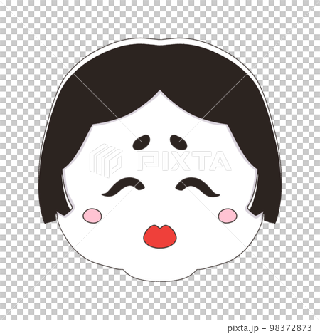 節分　おたふく（福の神）のイラスト素材 98372873