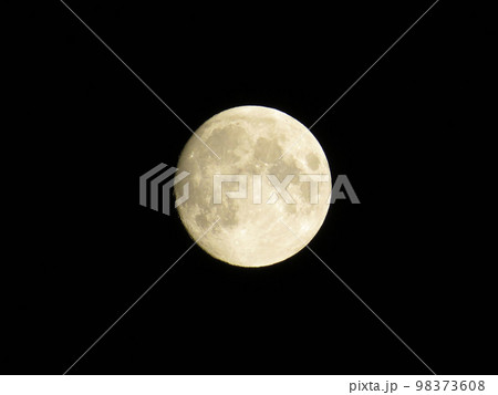 Full moon on black background 98373608