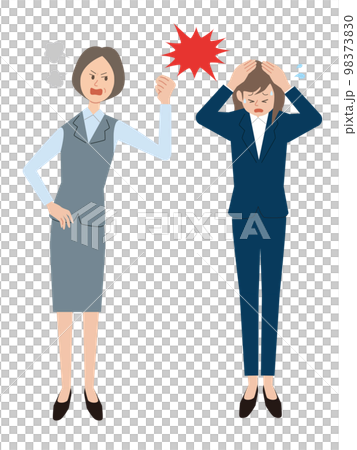 部下に暴力を振るう上司 98373830