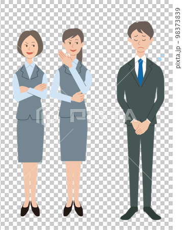 職場での陰口に悲しむビジネスマン 職場での陰口に悲しむビジネスマン 98373839