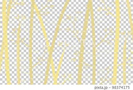 透明背景竹子和日式草紋背景材料(金色) 透明背景竹子和日式草紋背景材料(金色) 98374175
