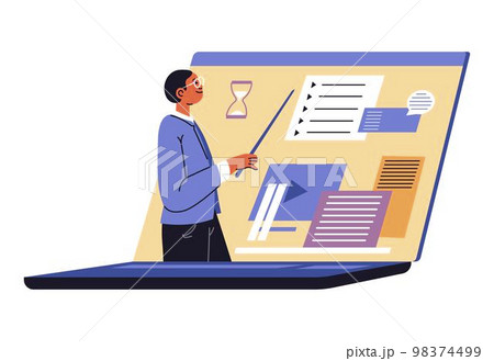 Online education, courses for learning in webのイラスト素材 [98374499] - PIXTA
