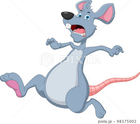 cartoon mouse running up
